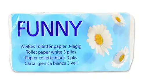 Toilettenpapier 3-lagig Funny AG-014 mit 250 Blatt und 8 Rollen