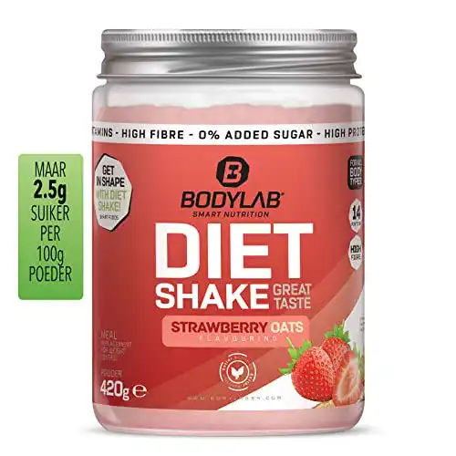 Diät-Shake Bodylab24 Erdbeer-Hafer Geschmack 420g