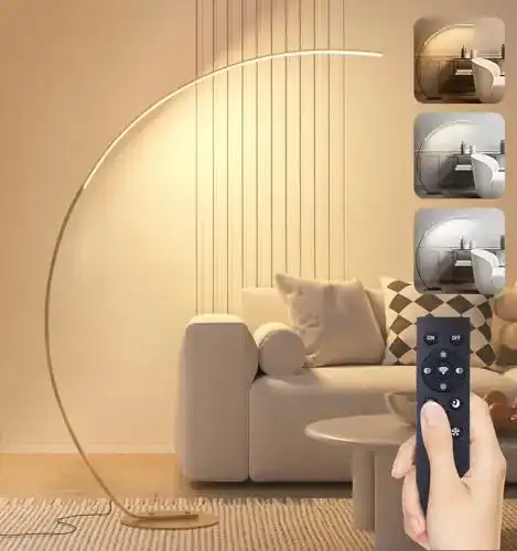Stehlampe Aanyhoh LED Bogenlampe dimmbar für Büro und Wohnzimmer