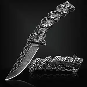 Nedfoss CHAIN Klappmesser 9cm 440C Stahl mit Liner Lock und Clip