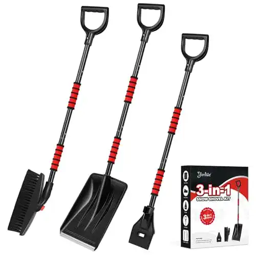Schneeschaufel Auto Yarnow 2025 – 3-in-1 Set für Schnee, Fegen und Kratzen