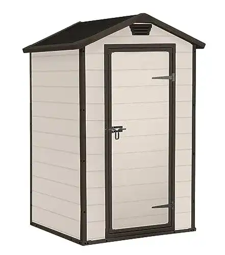 Keter Gartenhaus Manor 4×3 Beige mit 1,76 m³ Stauraum