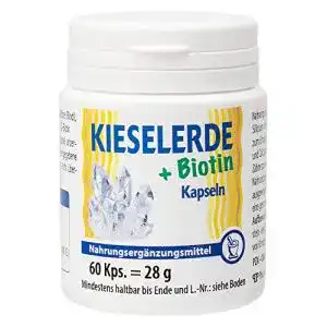 Kieselerde-Kapseln von Pharma Peter mit Biotin, 60 Kapseln