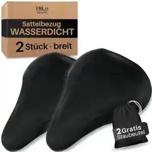 Sattelbezug für Fahrräder von Hilo Sports – 2 Stück wasserdicht und reißfest