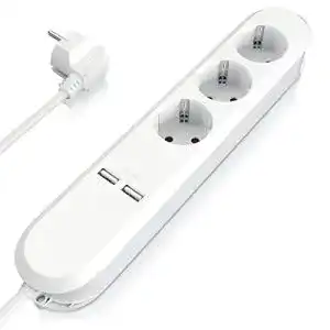 3-fach Steckdosenleiste Bearware mit 2 USB Ports und Berührungsschutz