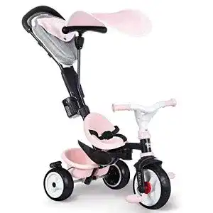 Kinderdreirad Smoby Baby Driver Plus in Rosa – 3-in-1 Multifunktionsfahrzeug