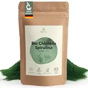 BioNutra Chlorella Spirulina Pulver 250 g aus kontrolliertem Anbau