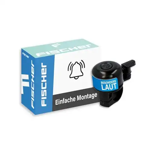 Fischer Mini Fahrradglocke in Schwarz, One Size