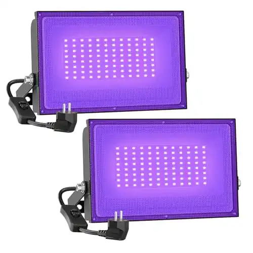 Onforu Schwarzlicht-Strahler 2er Set 50W LED UV Strahler