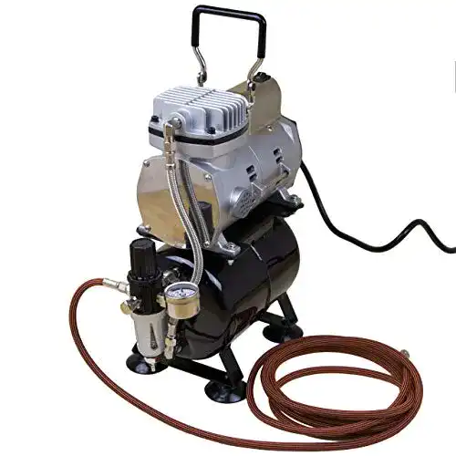 Sparmax Airbrush-Kompressor TC-610H-n mit Tank und Druckminderer