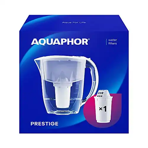 Wasserfilterkanne AQUAPHOR Prestige in Weiß mit A5 Filter