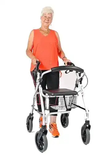 Dietz Rollator Ligero Gehhilfe Leichtgewicht in Schwarz, Größe M