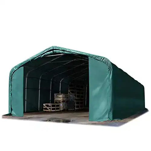Lagerzelt Toolport 6×12 m mit 2,6 m Seitenhöhe für Lagerung und Unterstand