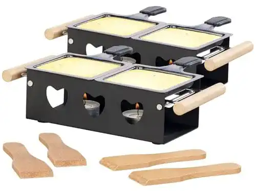 Teelichtofen für Raclette im 2er-Set von Rosenstein & Söhne