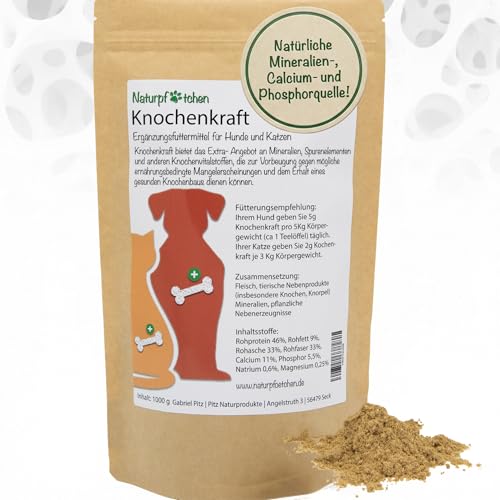 Knochenmehl Pitz Naturprodukte Naturpfötchen Knochenkraft 1kg