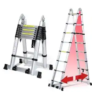 Joparri Teleskopleiter aus Aluminium, 5 Meter ausziehbar