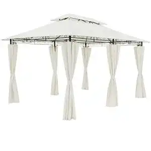 Gartenpavillon Casaria Pavillon Topas 3x4m Metall wasserabweisend