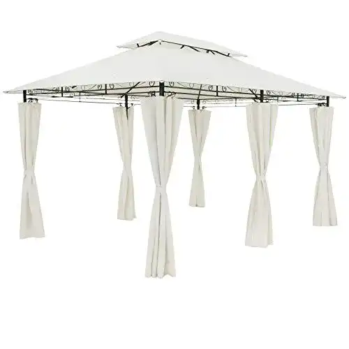 Gartenpavillon Casaria Pavillon Topas 3x4m Metall wasserabweisend