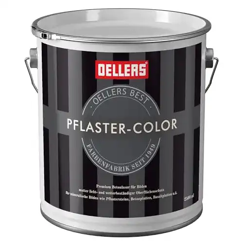 Betonfarbe Oellers Pflaster Color 2,5 Liter Ziegelrot Lasur