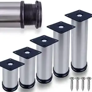 Verstellbare Möbelfüße Stahlia Edelstahl 4er Set Ø50mm Höhe 200mm