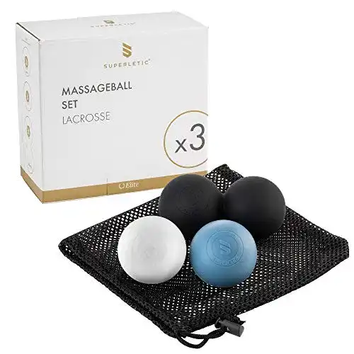 Massageball Set SUPERLETIC Lacrosse Elite mit 6 cm Durchmesser