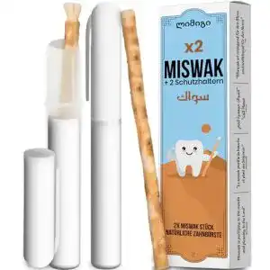 Miswak Modogo Siwak Zahnbürste 2er Set mit Etui – Natürliche Zahnreinigung