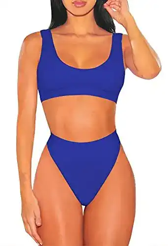 Bikini High Waist Viottiset Damen Crop Top Set mit hoher Taille