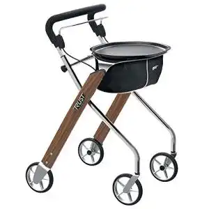 Leichter Rollator Trust Care Wohnraum-Rollator Let’s Dream in Walnuss-Chrom