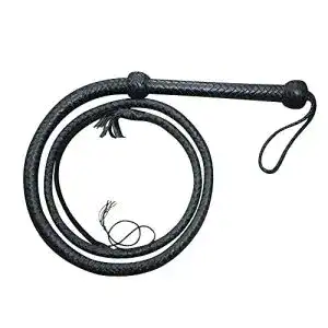 Bullwhip Efancy Ardour Crafts Bullpeitsche aus echtem Leder mit 12 Zöpfen