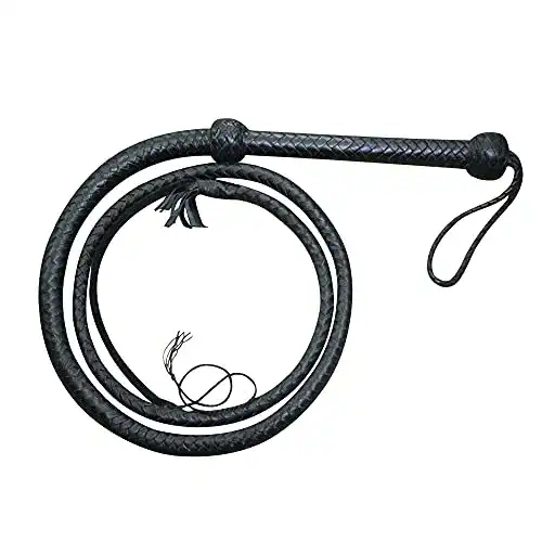 Bullwhip Efancy Ardour Crafts Bullpeitsche aus echtem Leder mit 12 Zöpfen