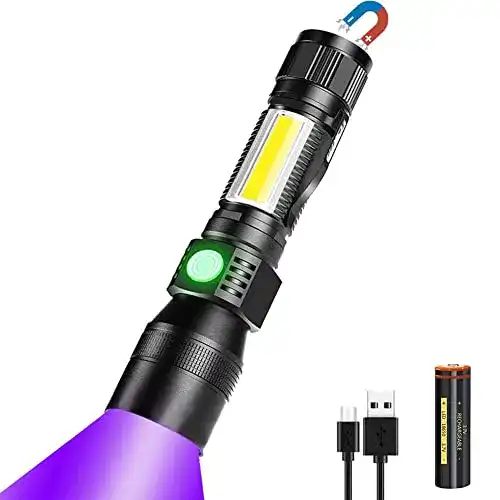 UV Taschenlampe iToncs LED Aufladbar mit 395nm Licht