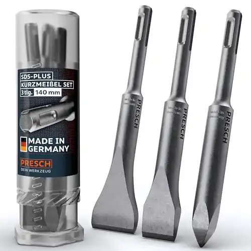 SDS-Plus Meißel Set von PRESCH, 3-teiliges Komplettset