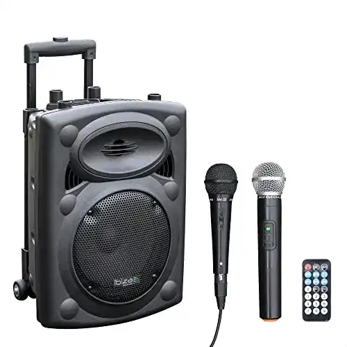 Mobile Soundanlage Ibiza Port8VHF-BT tragbarer Lautsprecher