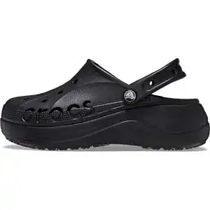 Crocs Baya Platform Clog 33-34 EU in Schwarz