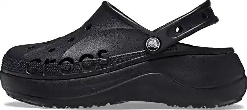 Crocs Baya Platform Clog 33-34 EU in Schwarz