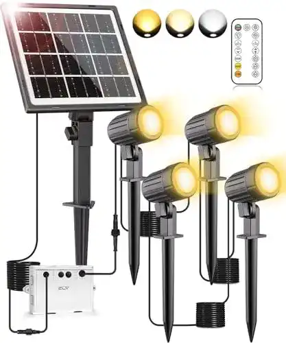 Solarstrahler CLY für den Außenbereich – 4 Stück mit Erdspieß