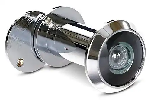 Türspion Stoppwerk 200° Weitwinkel mit Sichtschutz in Chrom-Optik