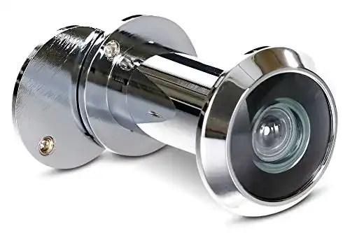Türspion Stoppwerk 200° Weitwinkel mit Sichtschutz in Chrom-Optik