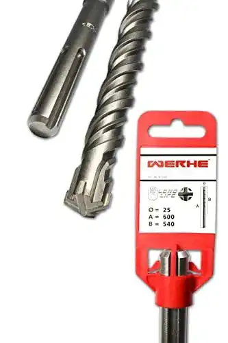 Werhe SDS Max Betonbohrer 25 x 600 mm für präzise Bohrungen
