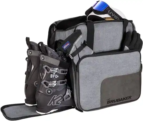 Skischuhtasche mit Helmfach von Brubaker – Komfortabler Rucksack für Skiausrüstung
