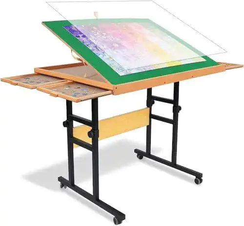 Puzzle-Tisch Truwheelz 1500 Teile mit verstellbaren Beinen und Schubladen