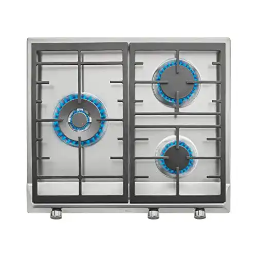 Teka EX 60 1 3G AI AL DR BUT Einbau-Gaskochfeld mit 3 Brennern