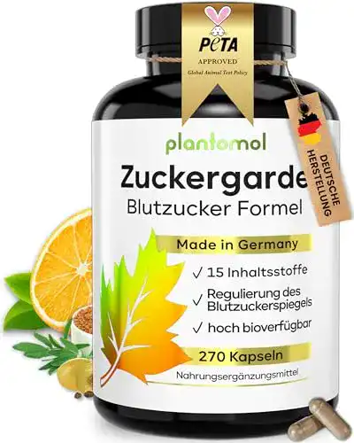 Zimtkapseln von Plantomol mit 15-fach Blutzucker-Formel – 270 Kapseln