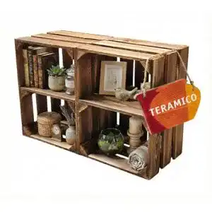 Weinkiste Teramico Vintage Holzkisten 40 x 30 x 25 cm geflammt