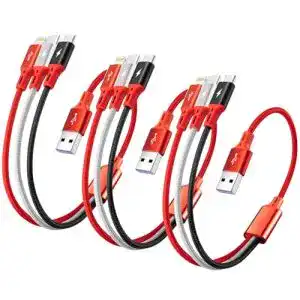 Multi-Ladekabel von ASICEN mit 3-in-1 USB-Anschlüssen