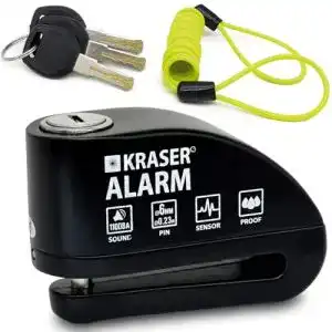 Motorradschloss mit Alarm Kraser 6Y Bremsscheibenschloss 110 dB