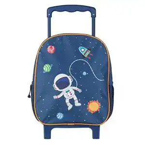 Idena 20068 Kinderkoffer Rucksack Trolley mit Glitter-Rollen