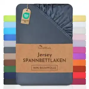 Spannbettlaken 140×200 cm NatureMark Jersey in verschiedenen Farben