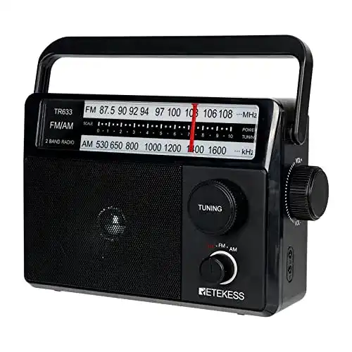 Tragbares Radio Retekess TR633 – Kofferradio mit AM/FM und USB Unterstützung