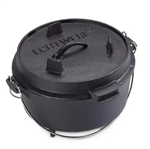 Dutch Oven Echtwerk Gusseisen Kochtopf 4,9 Liter für BBQ